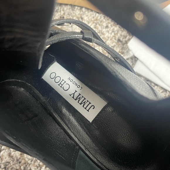 Authentic Jimmy Choo black Harley studs cut out boot new w duster 38 1/2  8 1/2 - Picture 9 of 10